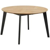 VCM Georgetown Esstisch Ø120/198 cm inkl. 2 Zusatzplatten, Fischgräte,