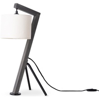 Paco Home Tischlampe Wohnzimmer Lampenschirm Leselampe Nachttischlampe Galgen Tischleuchte