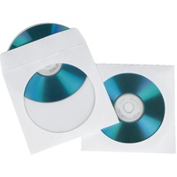 Hama CD/DVD Papier-Schutzhüllen, Weiß,