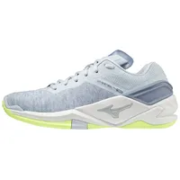 Mizuno Damen Wave Stealth Neo (W) Sneaker, Weiß meliert/Neolime,