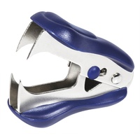 Wedo 10281103 Enthefter KLAX, Sicherheitsarretierung, durchgehende Kunststoffschale, blau