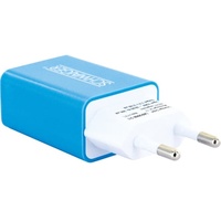 Schwaiger 230V Ladeadapter USB weiß/blau