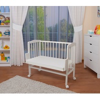 Waldin Beistellbett weiß inkl. Matratze