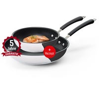 Coolinato Pfannenset 20 & 28 cm beschichtet Edelstahl Bratpfanne