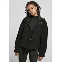 URBAN CLASSICS Ladies Short Sherpa Jacket - Schwarz -