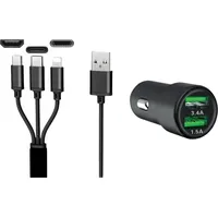 IWH Dual USB Auto Ladegerät 3IN1 12/24V 3,4A