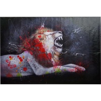 MCW Ölgemälde Löwe MCW-H25, Leinwandbild Wandgemälde Gemälde, handgemaltes XL