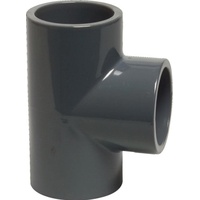 Plimat Mega T-Stück 90° PVC-U 40 mm Klebemuffe 16bar