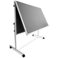 Office Marshal KARAT Filz Moderationstafel Klappbar mit Rollen Grau