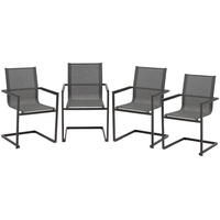 Gravidus 4er Set Freischwinger Gartenstuhl Schwingstuhl Esszimmer Garten Stuhl