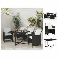 VidaXL Garten-Essgruppe 5-tlg. Schwarz