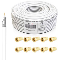 Premium X 50m PROFI Koaxialkabel KUPFER 135dB 4-fach SAT