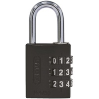ABUS Zahlen-Vorhangschloss 144/30 Lock-Tag Aluminium, schwarz