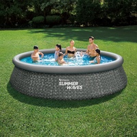 Summer Waves Pool Set Dark Herringbone 3,96m x 84