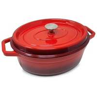 Klarstein Podolica Bräter 5,5 Ltr Kasserolle Gusseisen Emaille oval