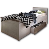 SchlafKONTOR Bett Luca, inklusive Schubkasten