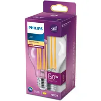 Philips LED-Lampe Classic Standard 17W/827 (150W) Clear E27