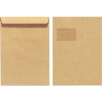 Herlitz Versandtasche C4 90 g Nassklebend mit Fenster, Recyclingpapier,