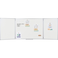 Bi-Office Earth Trio Whiteboard Klapptafel mit 3 Weißwandtafeln, Magnetisch