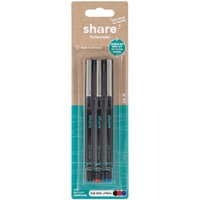 Share Tintenroller schwarz-rot-blau 3er Set