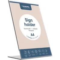 Europel Tischaufsteller A4 Acryl - Schräg & Glasklar -