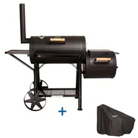 TAINO Yuma Smoker BBQ GRILLWAGEN Holzkohle Grill 90 kg