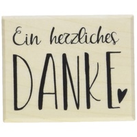 Rayher Ein herzliches Danke Motivstempel Herz 4,0 x 5,0