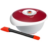 Westmark 315522E6 Duo Rührschüssel mit zweigeteiltem Deckel, PP, Weiß/Rot,