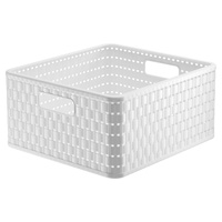 Rotho Country Aufbewahrungskiste 14l in Rattan-Optik, Kunststoff (PP) BPA-frei,