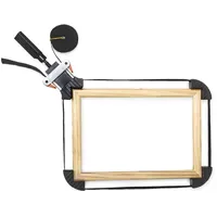 Relaxdays Rahmenspanner mit Spannbacken 4m Hellbraun,Schwarz