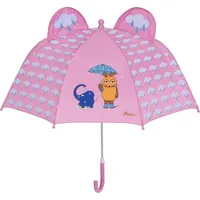 Playshoes 3D Regenschirm die Maus & Elefant | Rosa