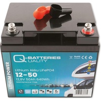 Quality Batteries Lithium Akku 12-50 12,8V 50Ah 640Wh LiFePO4