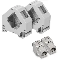 Kwmobile Keystone Modul und Hutschienenadapter Set - passt auf