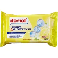 Domol feuchte Allzweck-Reinigungstücher Citrus 1-lagig weiß, 50 Tücher
