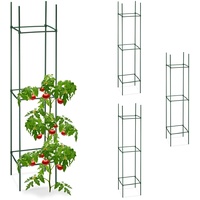 Relaxdays Rankhilfe, 4er Set, 150 cm, Blumen & Nutzpflanzen,