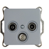 Unitec SAT- Antennensteckdose Genua Silber