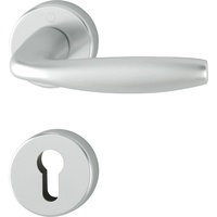HOPPE Haustür Eingangstür FH Drückergarnitur NEW YORK, Aluminium silber