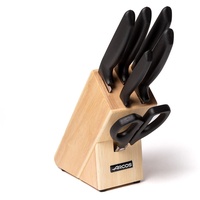 Arcos Küchenmesser-Set aus Edelstahl - 6-teilig mit Block, 5