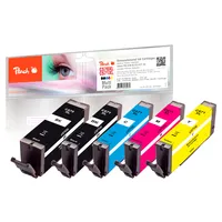 Peach Spar Pack Tintenpatronen kompatibel zu Canon PGI-570XL, CLI-571XL