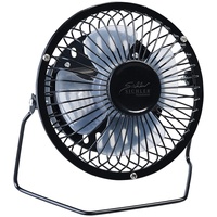 Sichler Haushaltsgeräte Akku Ventilator: Mini-Akku-Tischventilator, Vollmetall, 3 Stufen, 360°
