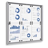Showdown® Displays Schaukasten Economy XS silber 6x DIN A4