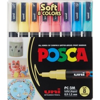 Posca uni-ball Marker POSCA PC-3M Pastell 8er Set