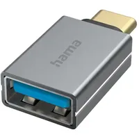 Hama USB-C auf USB-A Adapter Grau