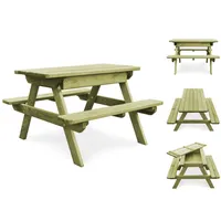 VidaXL Kinder-Picknicktisch 90x90x58 cm Imprägniertes Kiefernholz