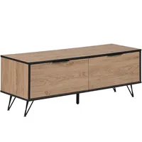 Beliani TV-Möbel Halston Braun - Schwarz