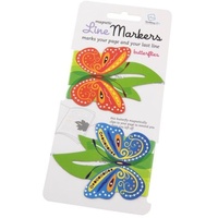 Bookchair Line Markers (Butterflies/Schmetterlinge) - Magnetische Lesezeichen - 2er