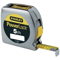 Stanley Taschenrollbandmaß PowerLock® L.5m B.19mm mm/cm EGII Ku.Sichtfenster SB