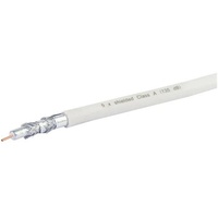 Schwaiger Koaxialkabel KOX13510 052 (135dB) weiß, 10,0m, 5-fach geschirmt,
