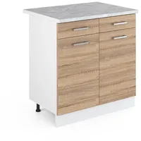 Vicco Küchenunterschrank R-Line, 80 cm, AP Marmor
