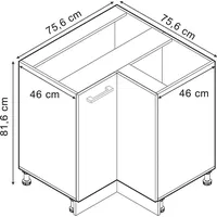 Vicco Eckunterschrank R-Line